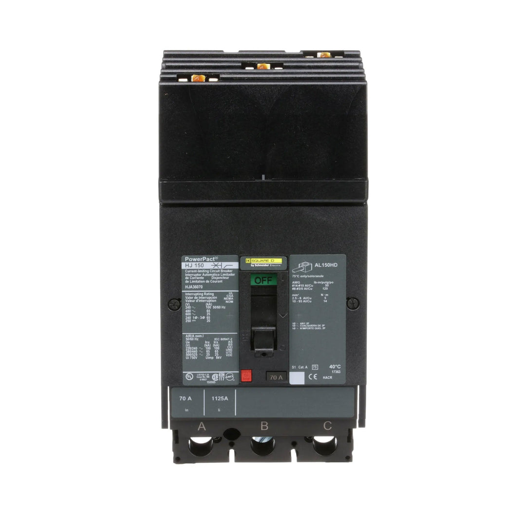 Square D HJA36070 - Molded Case Circuit Breaker 70A 600V 3P