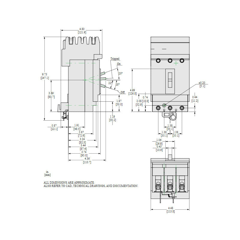 Square D HJA36070 - Molded Case Circuit Breaker 70A 600V 3P