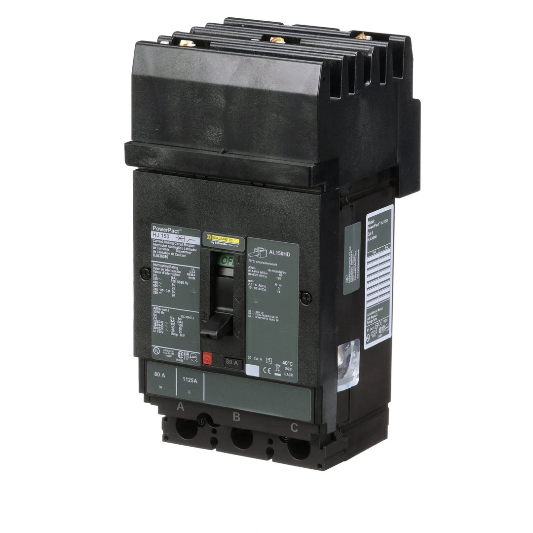 Square D HJA36080 - Molded Case Circuit Breaker 80A 600V 3P