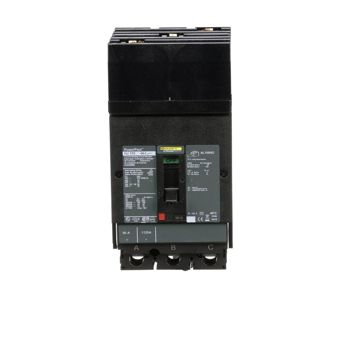 Square D HJA36090 - Molded Case Circuit Breaker 90A 600V 3-Pole