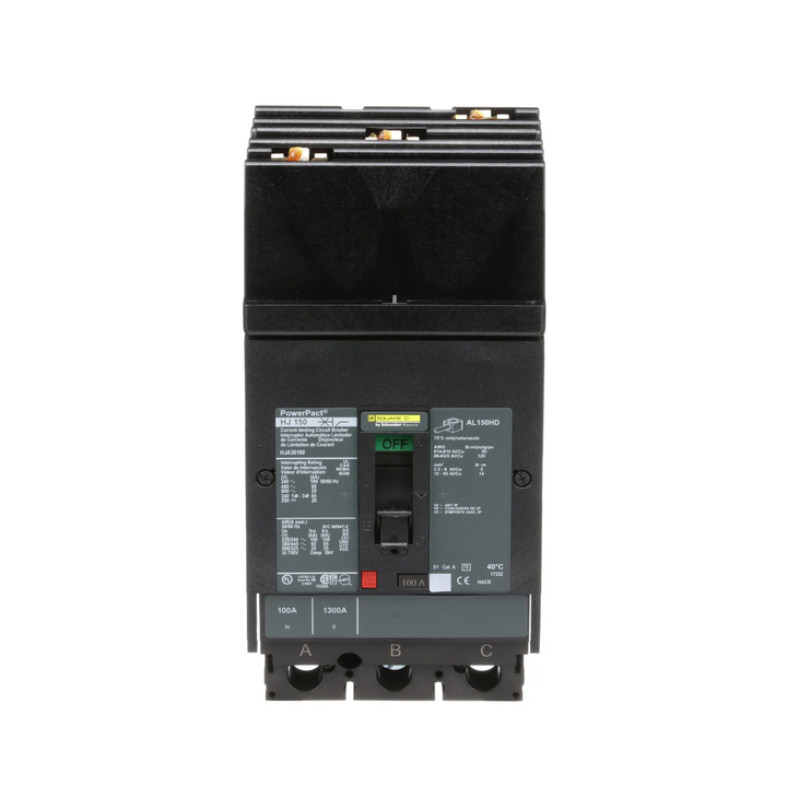 Square D HJA36100 - Molded Case Circuit Breaker 100A 3P 600V