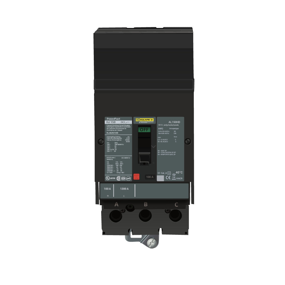 Square D HJA36100 - Molded Case Circuit Breaker 100A 3P 600V