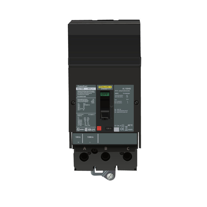 Square D HJA36100 - Molded Case Circuit Breaker 100A 3P 600V