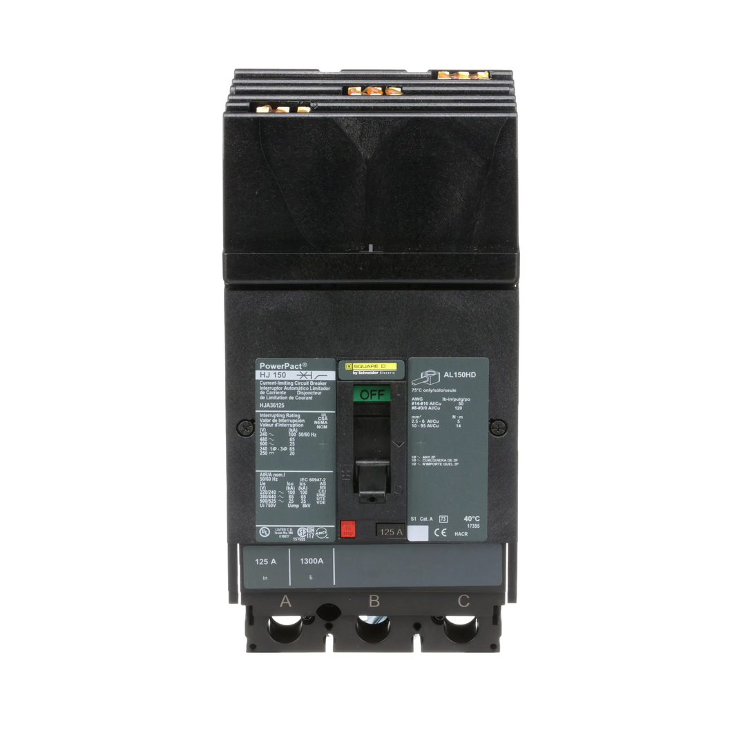 Square D HJA36125 - Molded Case Circuit Breaker 125A 600V 3P