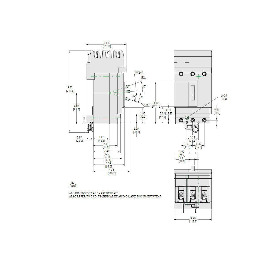 Square D HJA36150 - Molded Case Circuit Breaker 150A 600V 3P