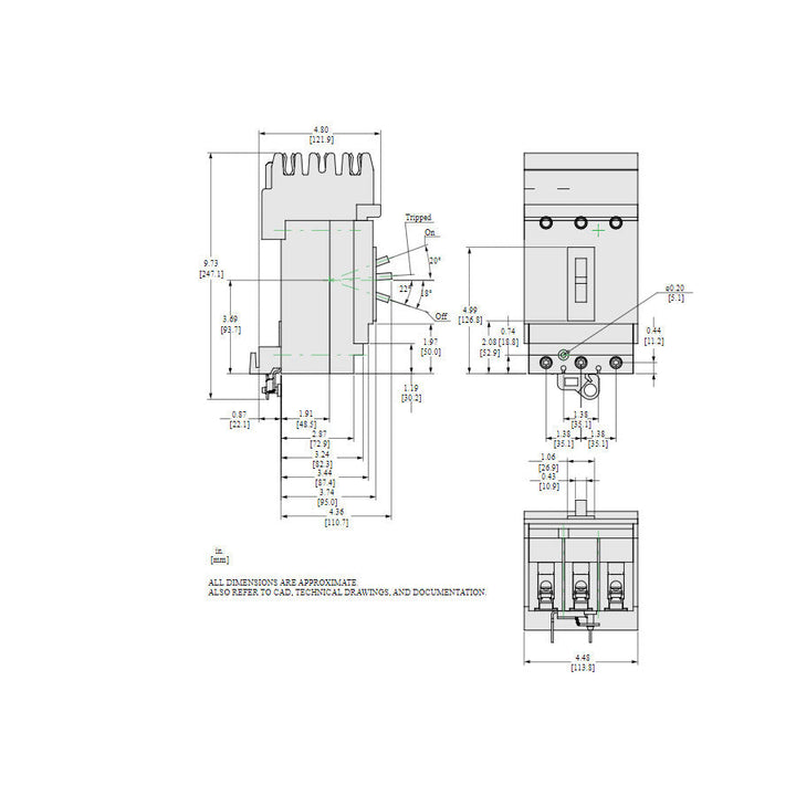 Square D HJA36150 - Molded Case Circuit Breaker 150A 600V 3P