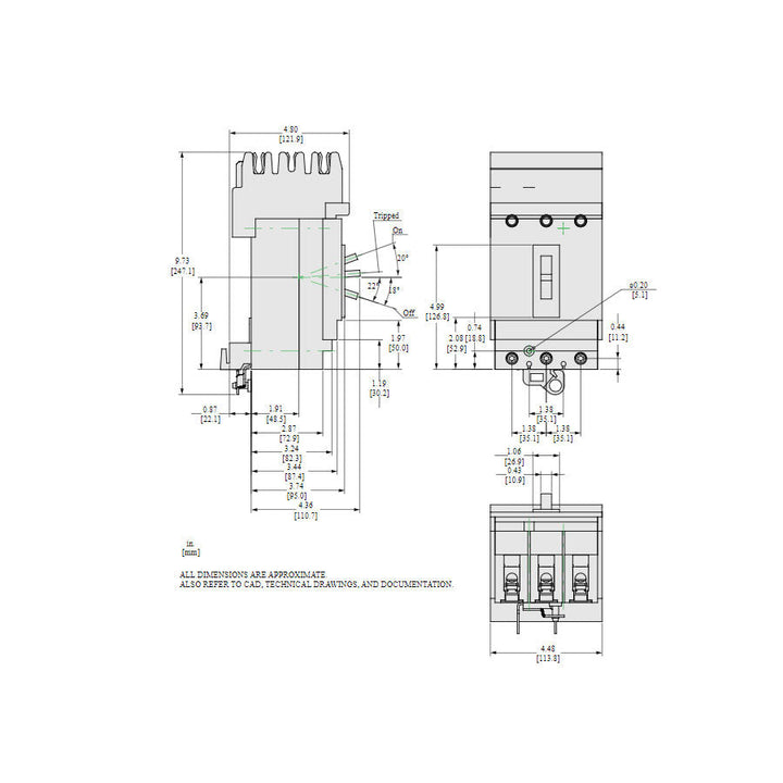 Square D HJA36150U44X - Molded Case Circuit Breaker 150A 600V