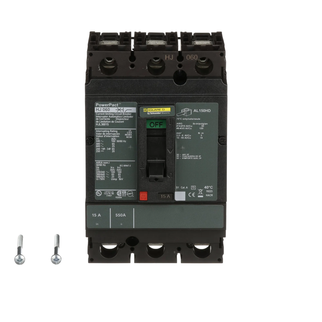 Square D HJL36015 - Molded Case Circuit Breaker 15A 600V 3P