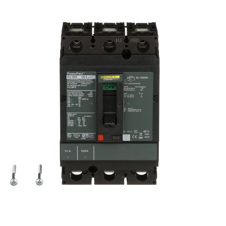 Square D HJL36015 - Molded Case Circuit Breaker 15A 600V 3P