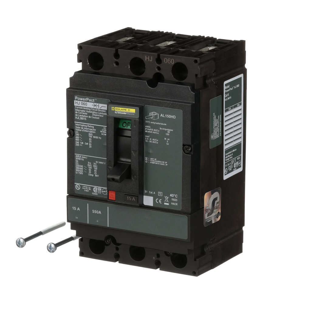 Square D HJL36015 - Molded Case Circuit Breaker 15A 600V 3P