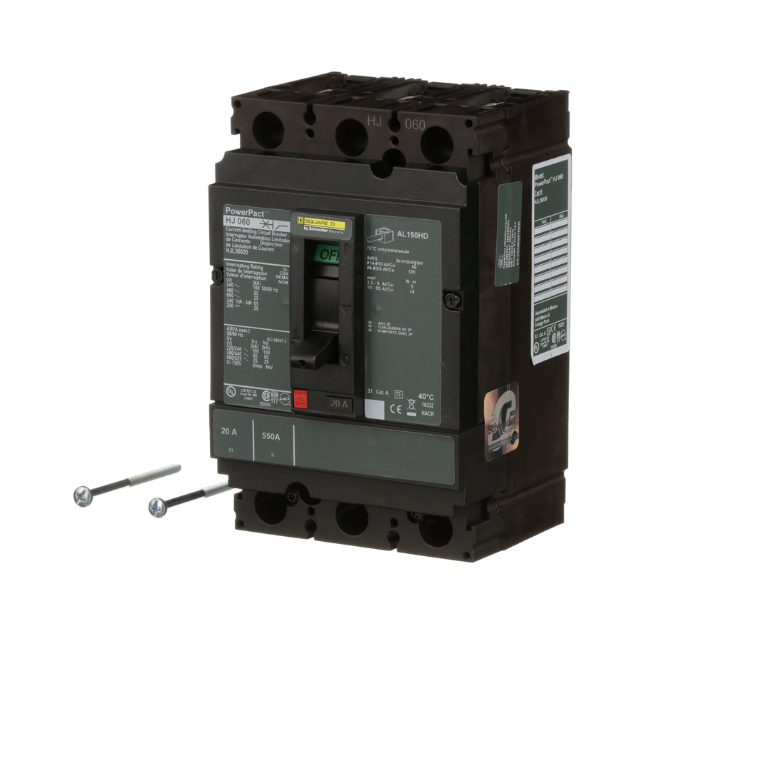 Square D HJL36020 - Molded Case Circuit Breaker 20A 3-Pole