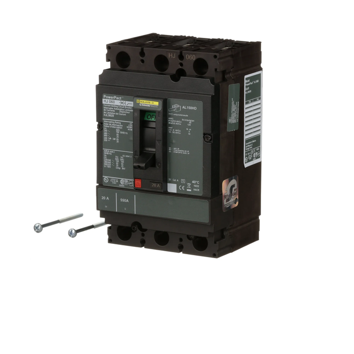 Square D HJL36020 - Molded Case Circuit Breaker 20A 3-Pole