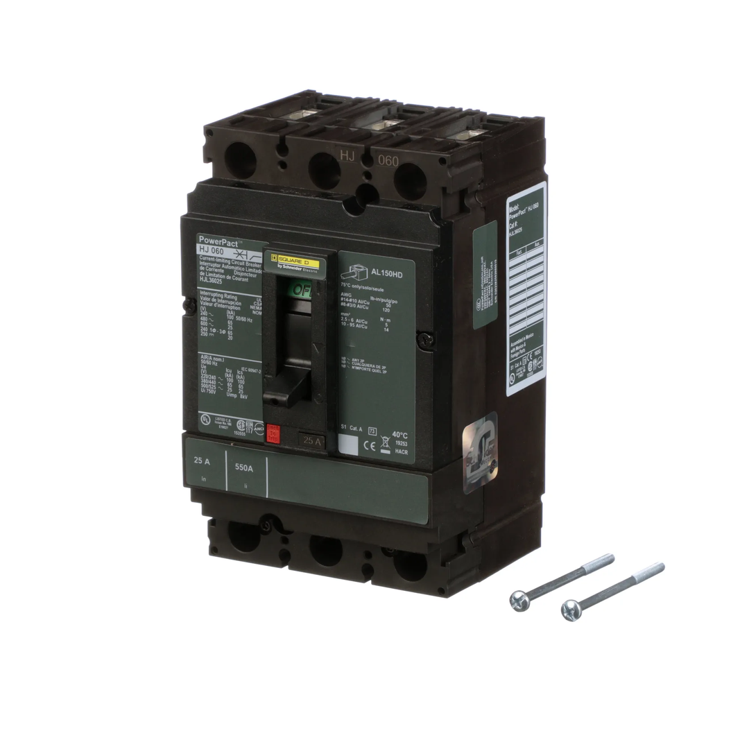 Square D HJL36025 - 3-Pole Circuit Breaker 25A 600V