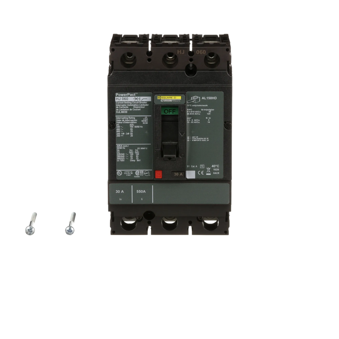 Square D HJL36030 - Molded Case Circuit Breaker, 30A 600V 3P