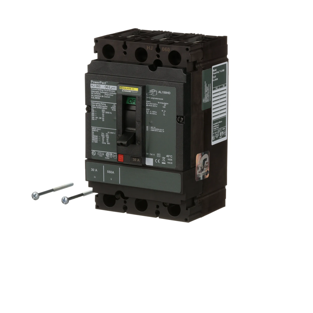 Square D HJL36030 - Molded Case Circuit Breaker, 30A 600V 3P