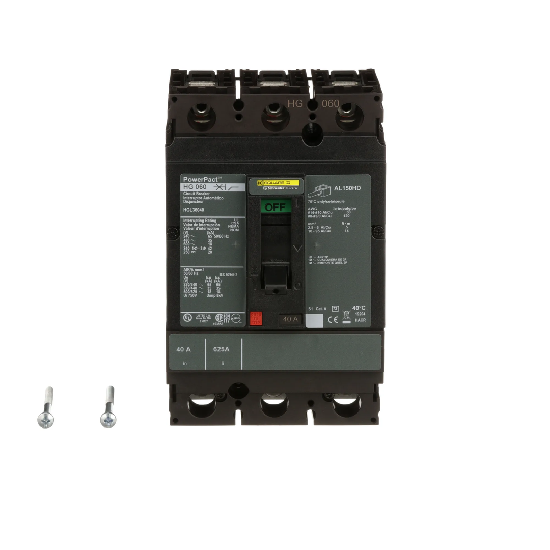 Square D HJL36040 - 40A 3P Molded Case Circuit Breaker