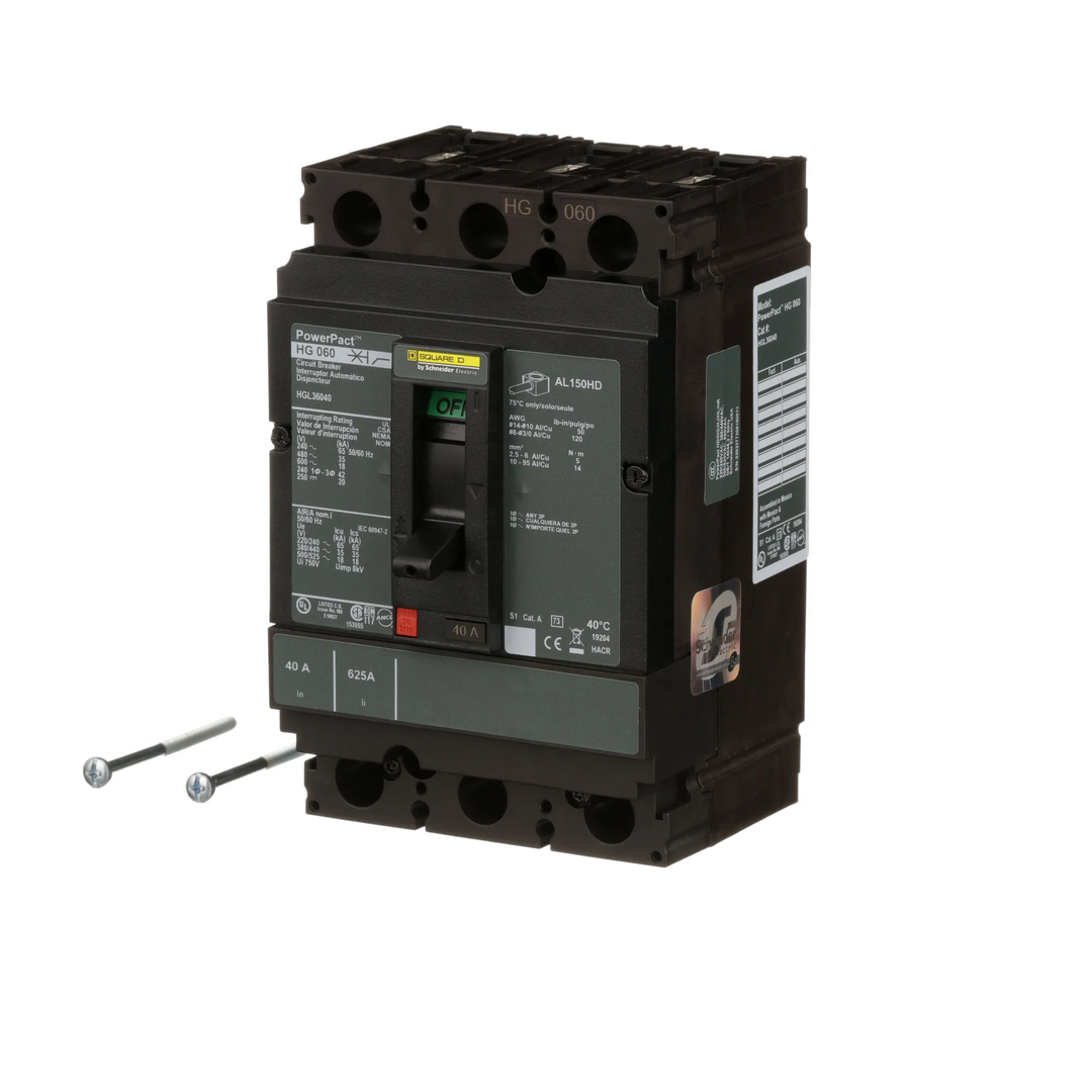 Square D HJL36040 - 40A 3P Molded Case Circuit Breaker