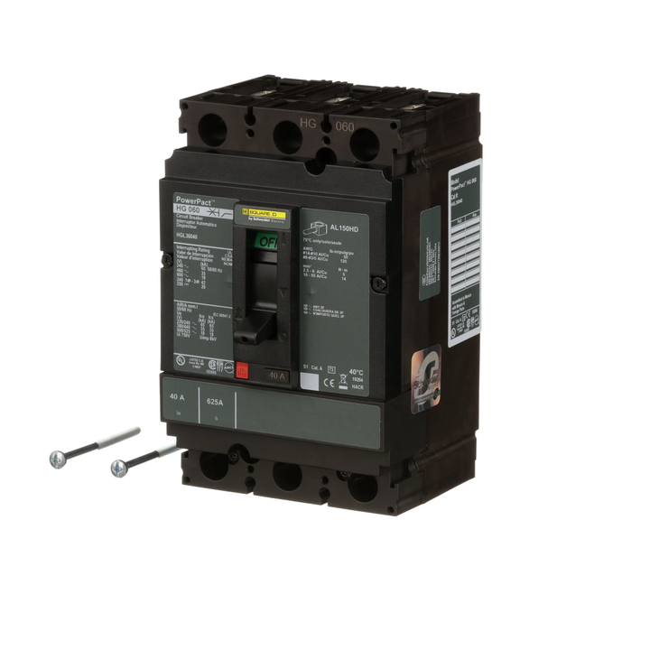 Square D HJL36040 - 40A 3P Molded Case Circuit Breaker