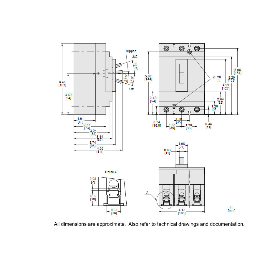 Square D HJL36040 - 40A 3P Molded Case Circuit Breaker