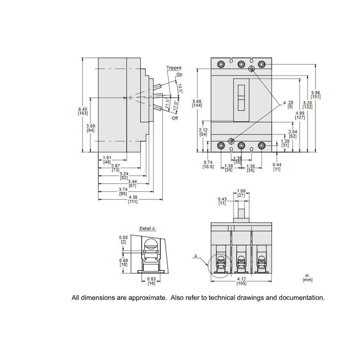 Square D HJL36040 - 40A 3P Molded Case Circuit Breaker