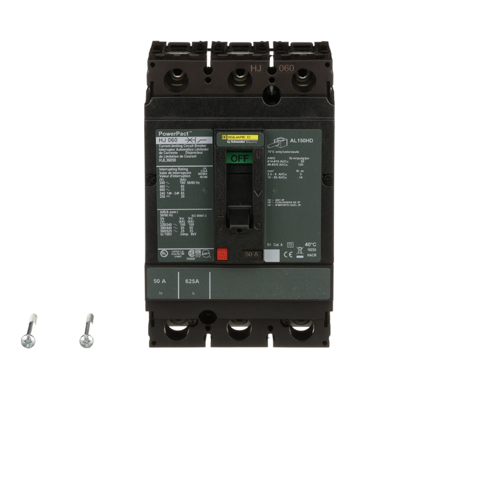 Square D HJL36050 - Molded Case Circuit Breaker 50A 600V 3-Pole