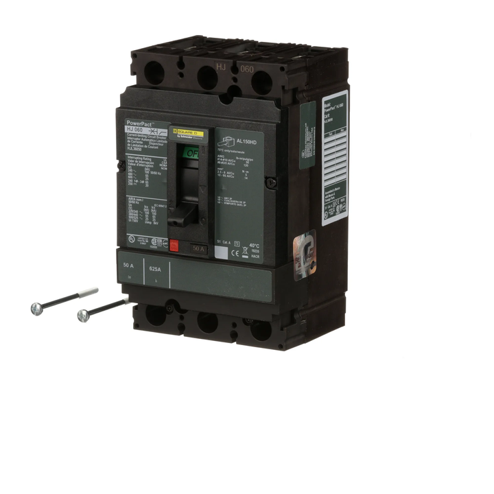 Square D HJL36050 - Molded Case Circuit Breaker 50A 600V 3-Pole