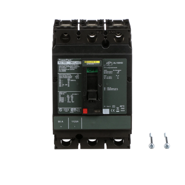 Square D HJL36090 - Molded Case Circuit Breaker, 90A 600V 3P