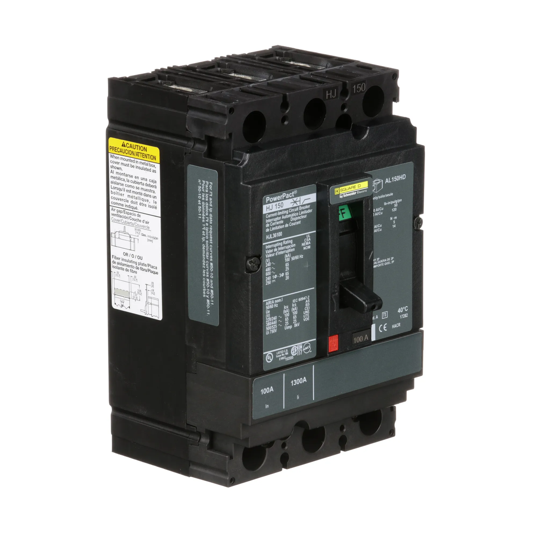 Square D HJL36100 - Molded Case Circuit Breaker 100A 3P (65kA AIC)