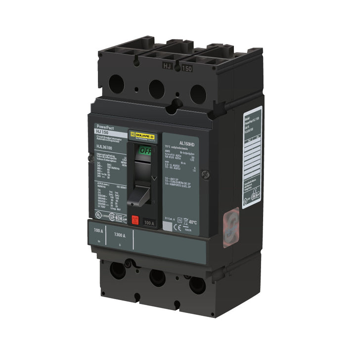 Square D HJL36100 - Molded Case Circuit Breaker 100A 3P (65kA AIC)