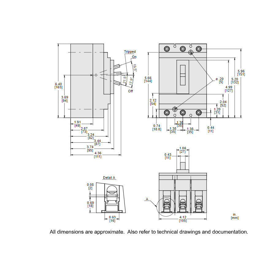 Square D HJL36150 - Molded Case Circuit Breaker 150A 600V 3P