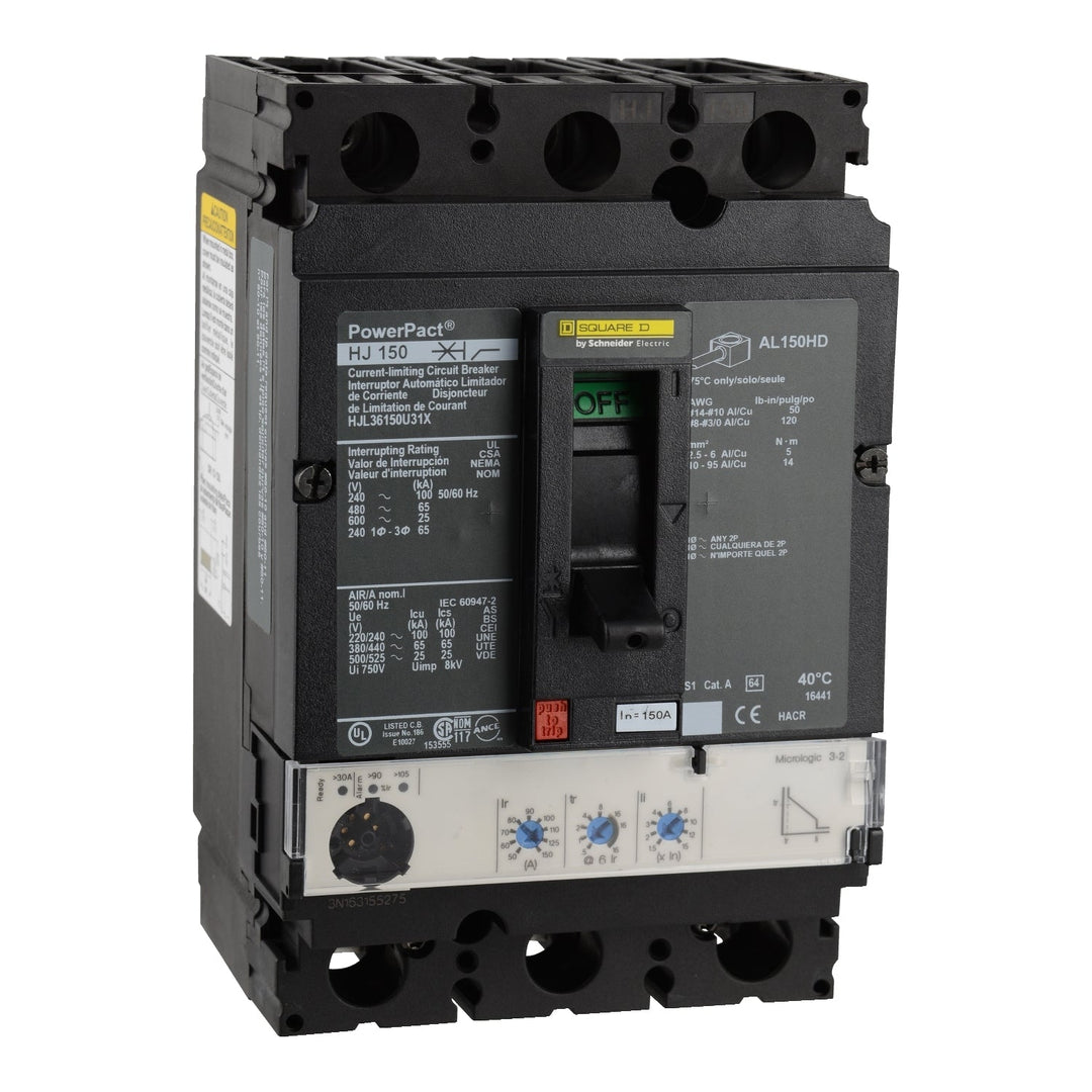 Schneider Electric HJL36150U31X - Molded Case Circuit Breaker 150A 600V 3P