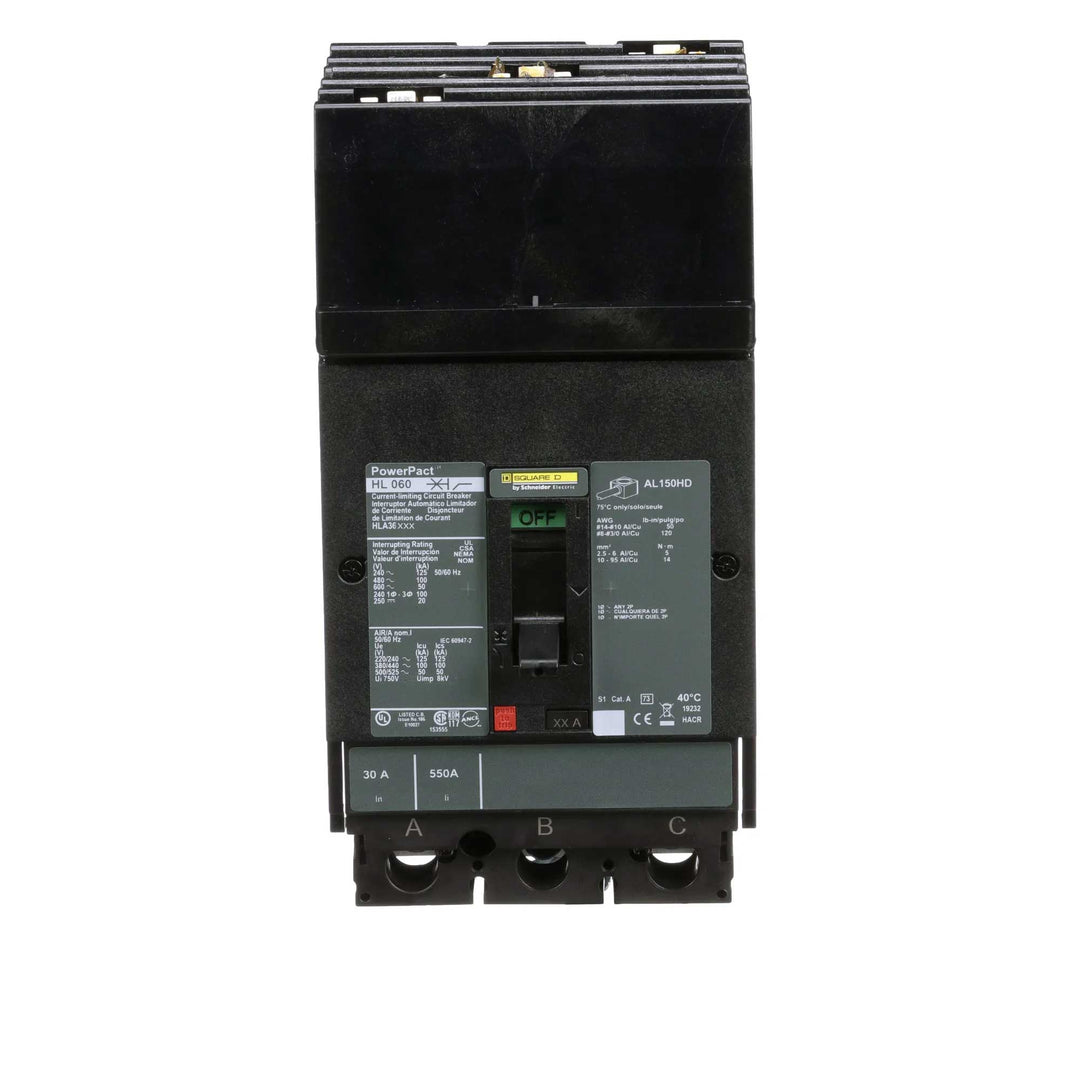 Square D HLA36060 - Molded Case Circuit Breaker 60A 600V 3P