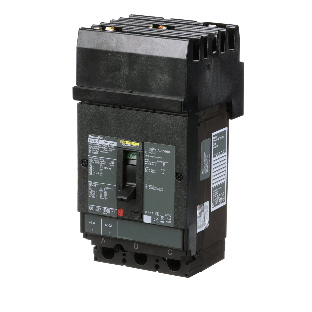 Square D HLA36020 - Molded Case Circuit Breaker 20A 600V 3P