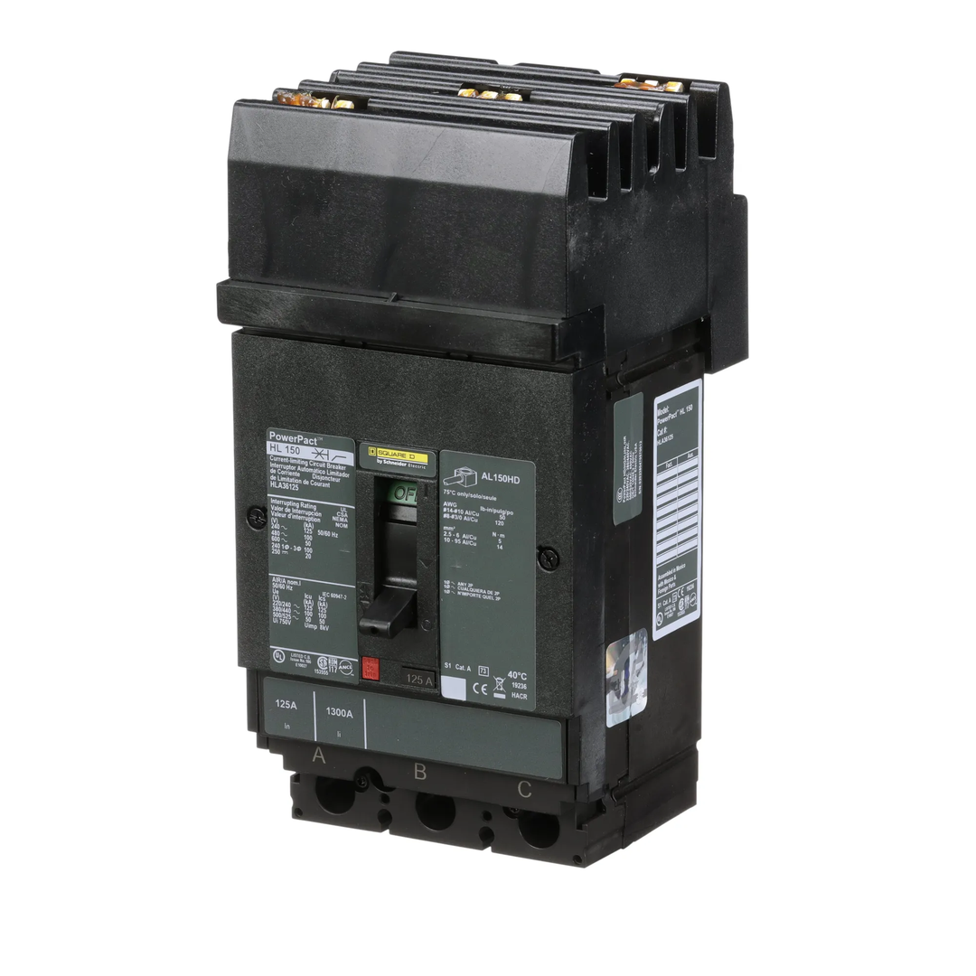 Square D HLA36125 - Molded Case Circuit Breaker 125A 600V 3P