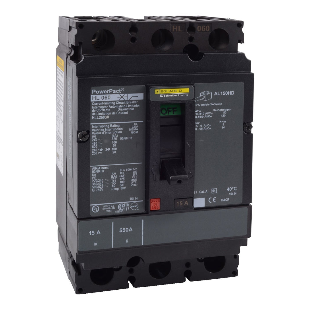 Square D HLL26030 - Molded Case Circuit Breaker, 30A 600V 2-Pole
