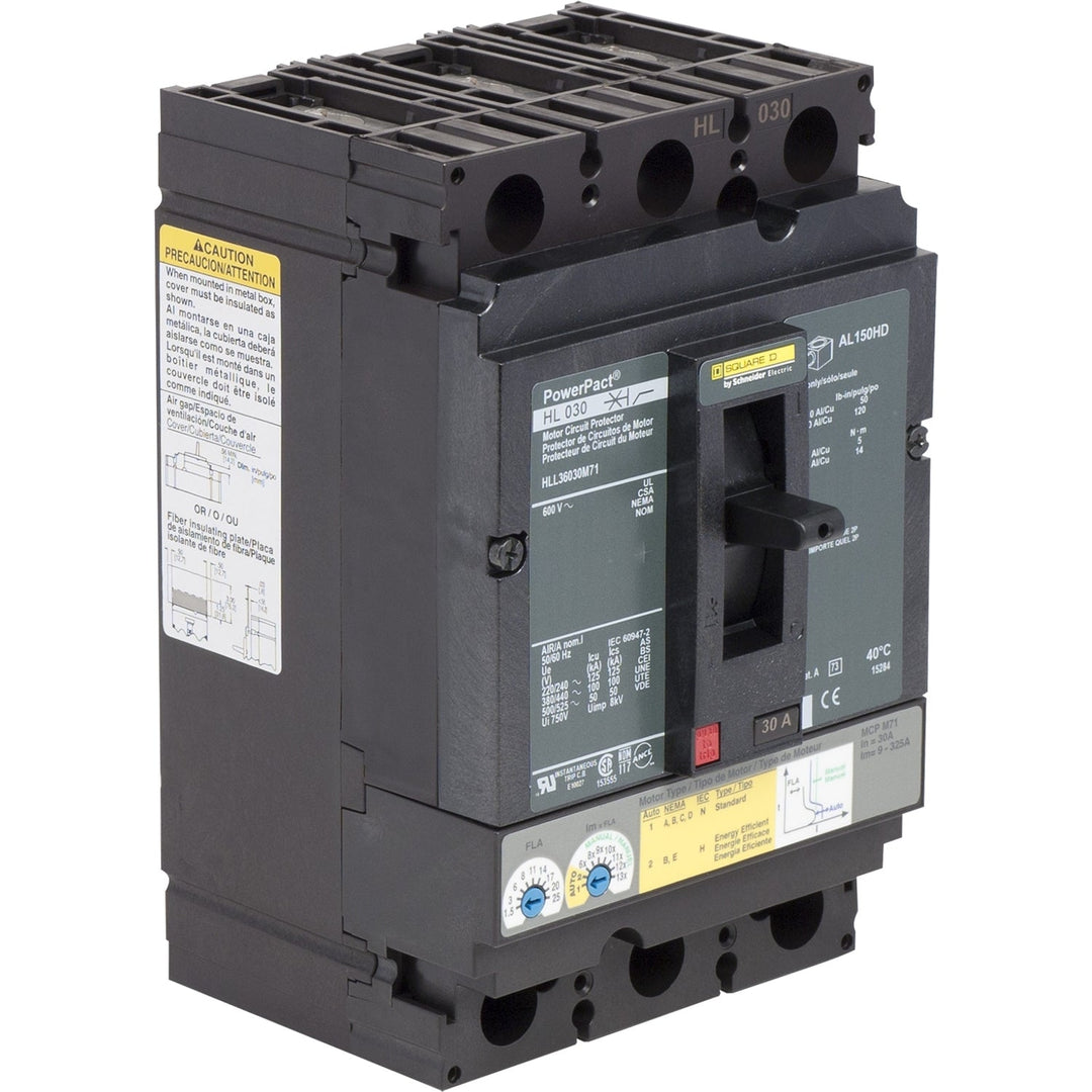 Square D HLL36030M71 - Molded Case Breaker 30A 600V 3P (100kA AIC)