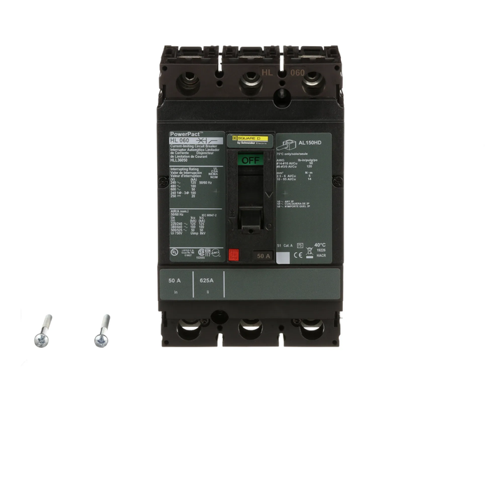 Square D HLL36050 - Molded Case Circuit Breaker 50A 600V 3P