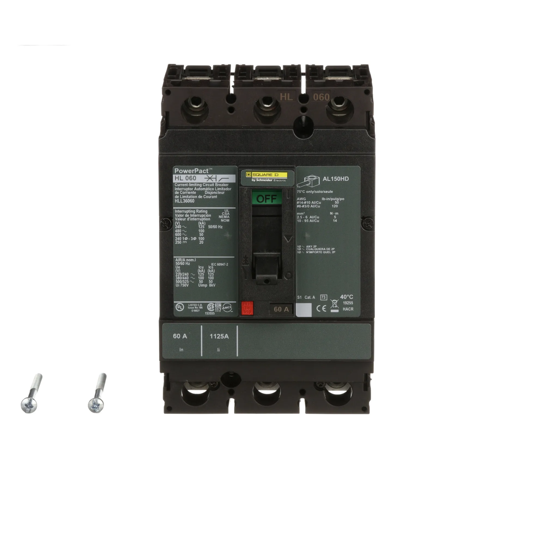 Square D HLL36060 - Molded Case Circuit Breaker 60A 600V 3P
