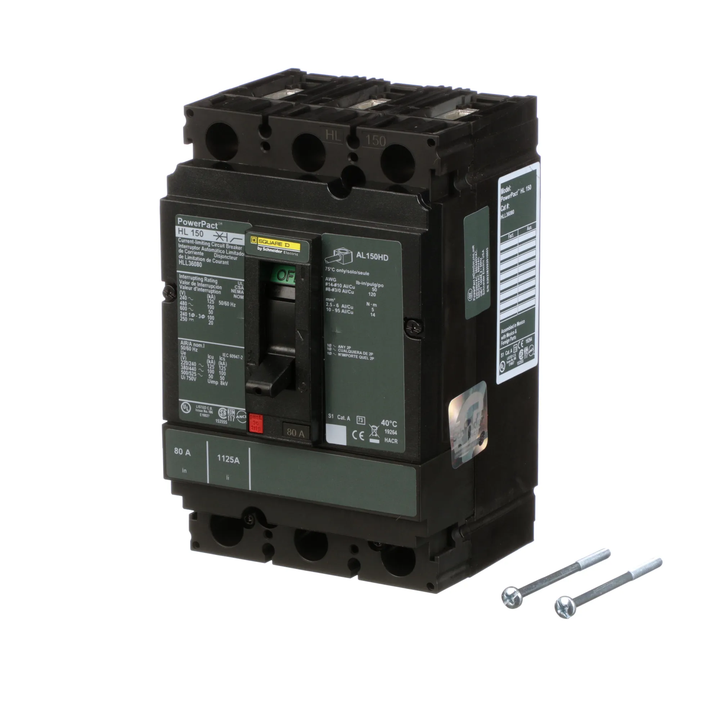 Square D HLL36080 - Molded Case Circuit Breaker 80A 600V 3P