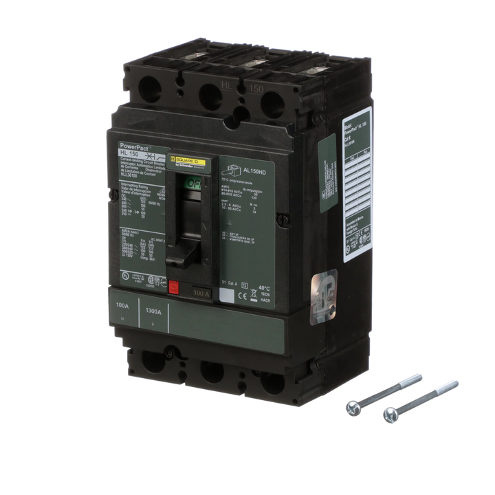 Square D HLL36100 - Molded Case Circuit Breaker 100A 3-Pole