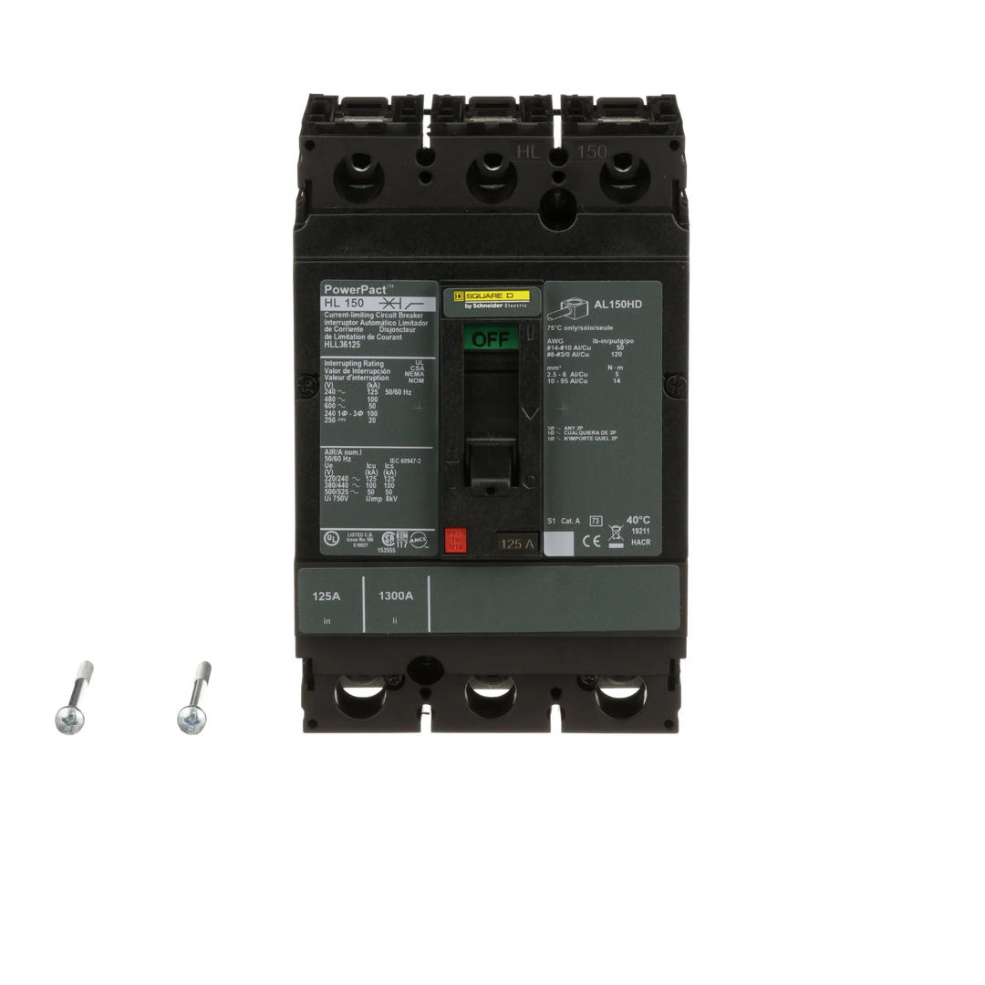 Square D HLL36125 - Molded Case Circuit Breaker 125A 600V 3P