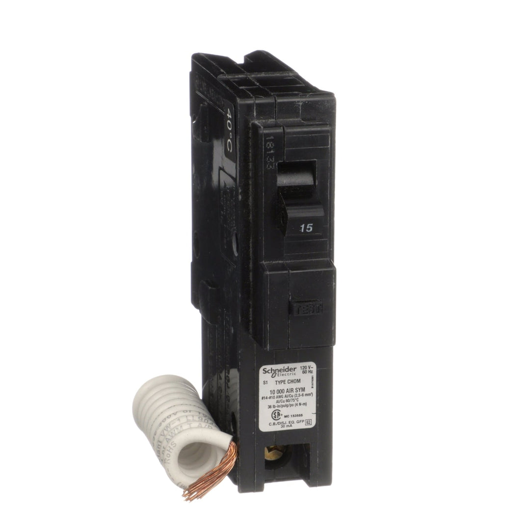 Square D HOM115EPD - Circuit Breaker 15A 1-Pole 120V (10kA AIC)