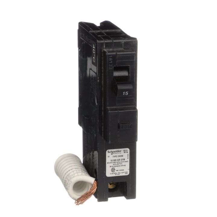 Square D HOM115EPD - Circuit Breaker 15A 1-Pole 120V (10kA AIC)