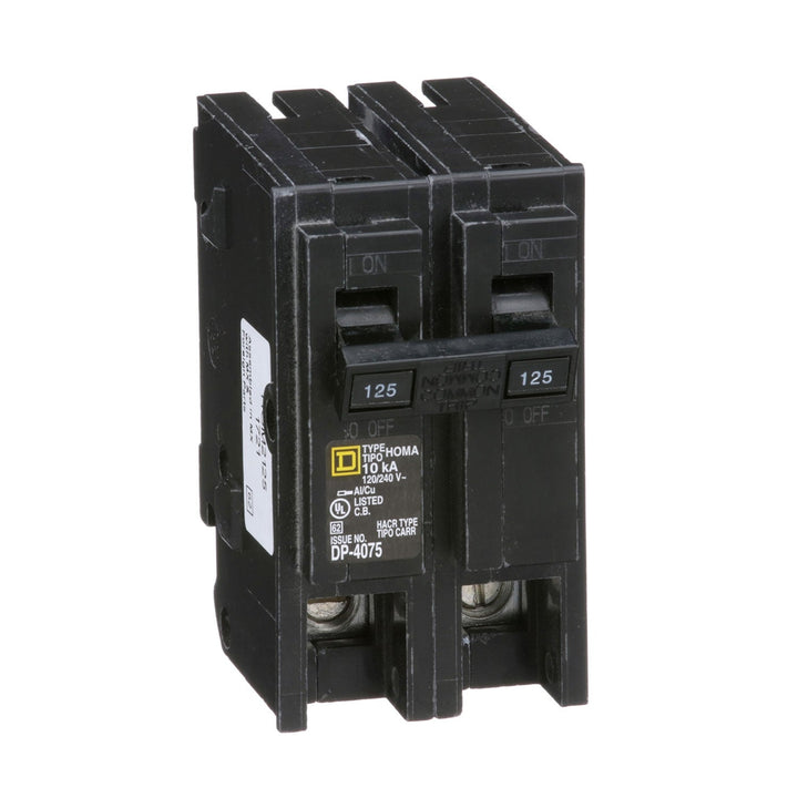 Square D HOM2125 - 125A 2-Pole Circuit Breaker (10kA AIC)