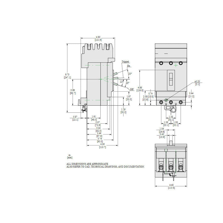 Square D HRA36060U31X - Molded Case Circuit Breaker 60A 600V 3P