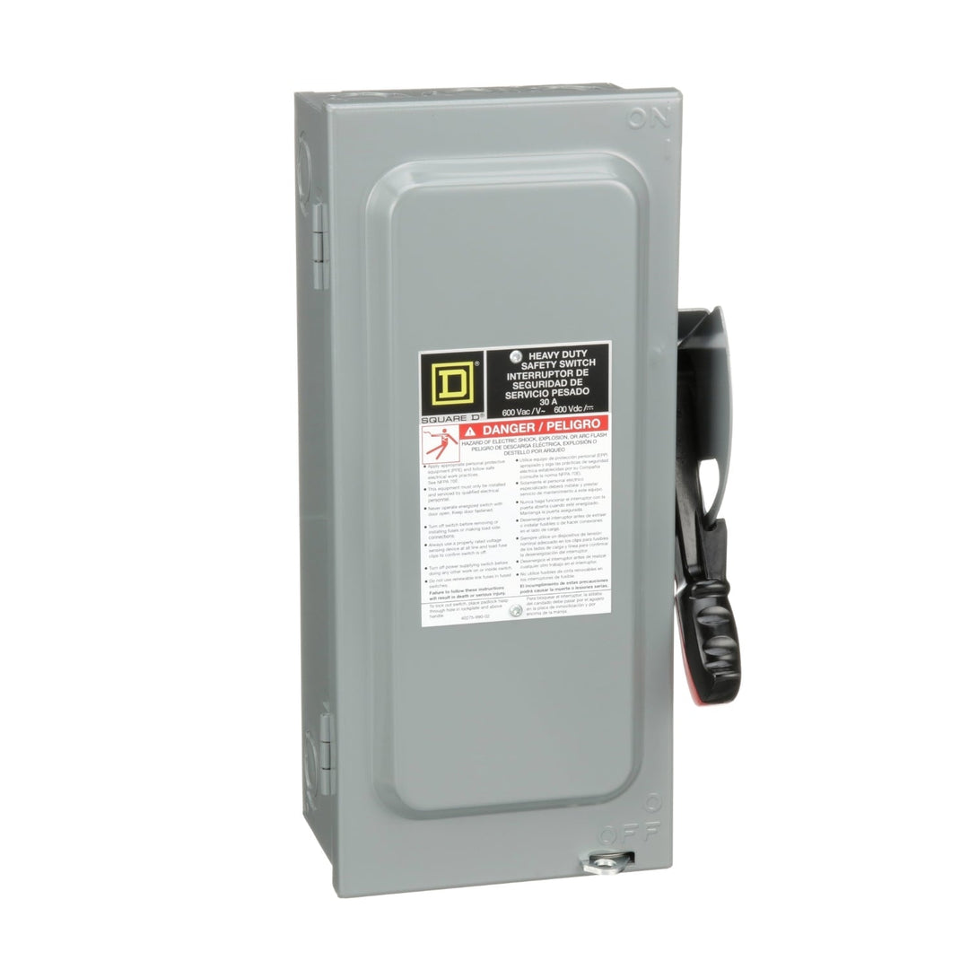 Square D HU361 - Non-Fusible Disconnect Switch, 30A 600V 3-Pole