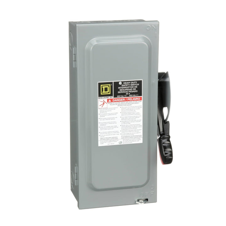 Square D HU361 - Non-Fusible Disconnect Switch, 30A 600V 3-Pole