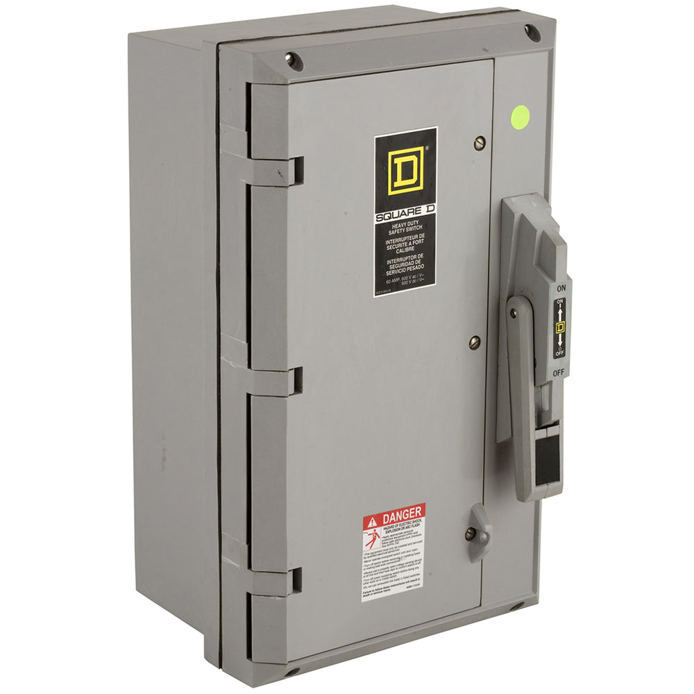 Square D HU361DX - Non-Fusible Disconnect Switch 600V AC/30A (NEMA 4X, 200kA AIC)