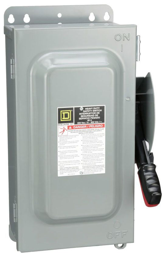 Square D HU362AWK - Non-Fusible Disconnect Switch 60A 600V (3-Pole 200kA AIC)