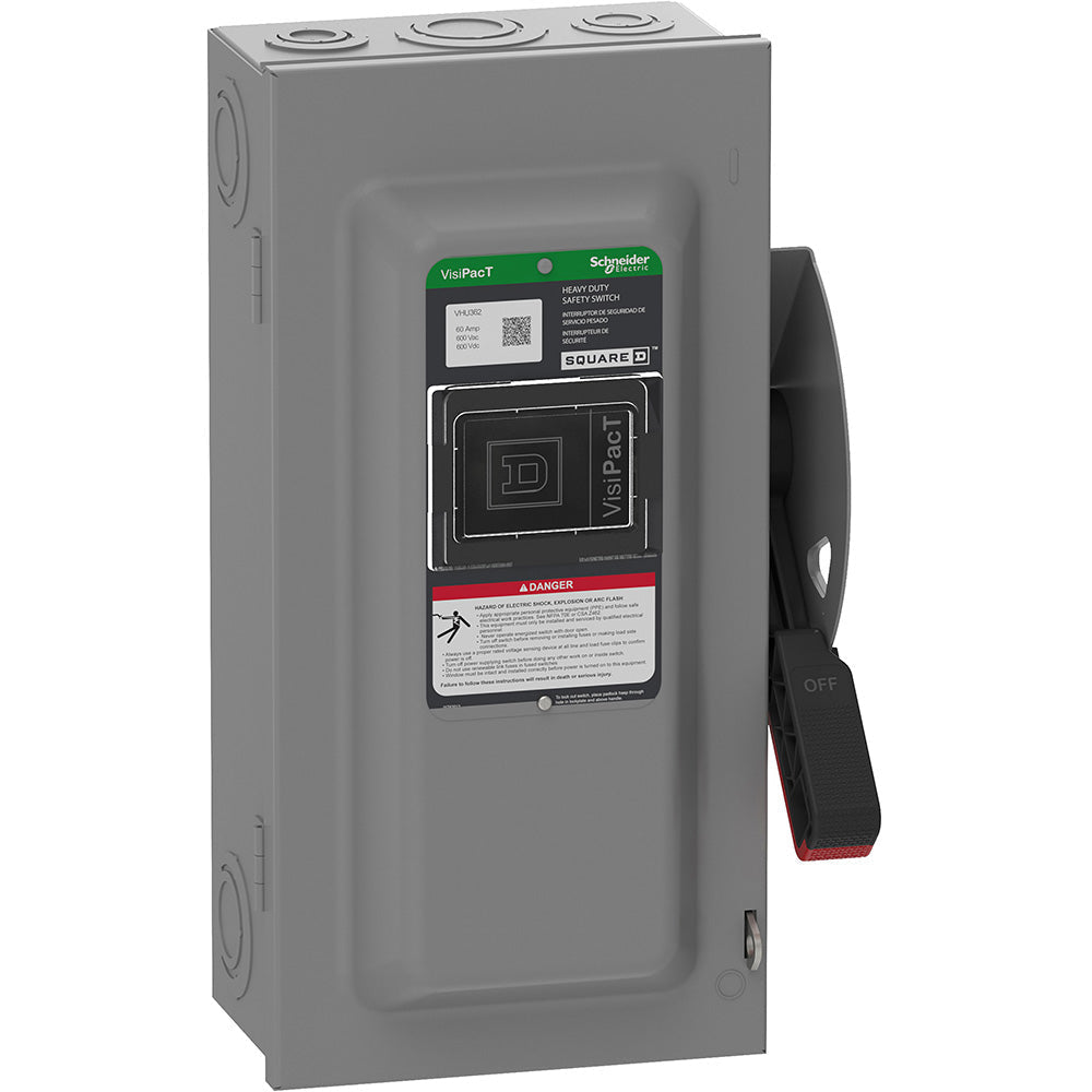 Square D HU362 - Non-Fusible Disconnect Switch 600V 60A (200kA AIC @600V)